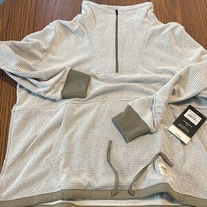 New Outdoor Research Trail Mix 1/4 Zip Pullover Women Size XL Grid Hiking Fleece